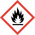 výstražný symbol označující hořlavinu