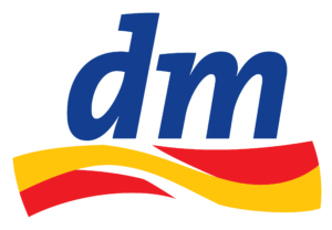 Obrázek ukazuje logo firmy DM drogerie
